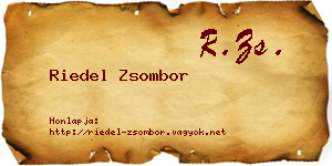 Riedel Zsombor névjegykártya